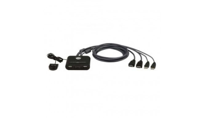 Aten 2-Port USB FHD HDMI Cable KVM Switch CS22HF