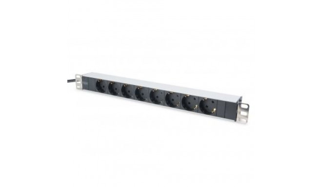 Digitus Aluminum outlet strip with 8 safety outlets DN-95401 Sockets quantity 8, 8x safety outlets 2