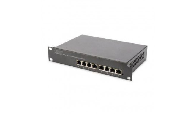 Digitus 8-port Gigabit Ethernet Switch DN-80114 10/100/1000 Mbps (RJ-45), Unmanaged, Rackmountable, 