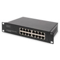 Digitus 16-port Gigabit Ethernet Switch DN-80115 10/100/1000 Mbps (RJ-45), Unmanaged, Rackmountable,