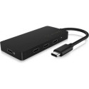 Raidsonic 4-port hub with USB Type-C interface and PD port IB-HUB1429-CPD Black