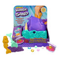 Kinetic Sand , Mermaid Crystal Playset, Over 1lb of Play Sand, Gold Shimmer Sand, Storage and Tools,