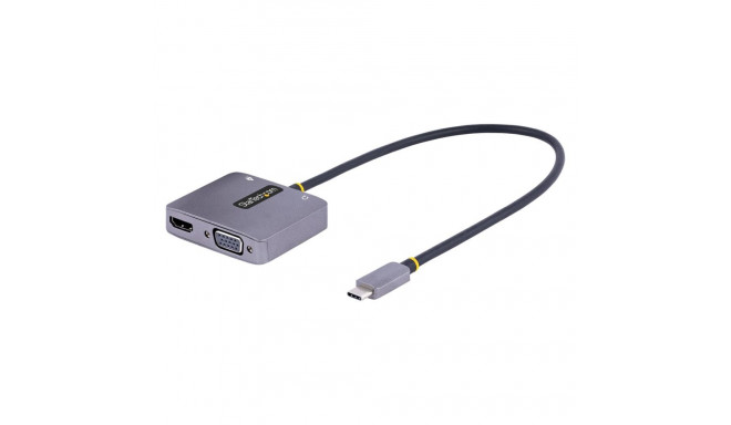 StarTech.com USB-C videoadapter, USB-C kuni HDMI VGA multiport-adapter, 3,5 mm heli, 4K 60Hz HDR, 10