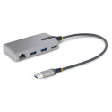 StarTech.com 3-pordiline USB-jaotur Ethernetiga - 3x USB-A porti - Gigabit Ethernet (RJ-45) - USB 3.