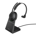 Jabra Evolve2 65 USB-A UC Mono laadimisalusega - Must