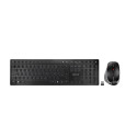 CHERRY DW 9500 SLIM klaviatuur Hiir kaasas Universaalne RF juhtmevaba + Bluetooth QWERTZ Saksa Must,