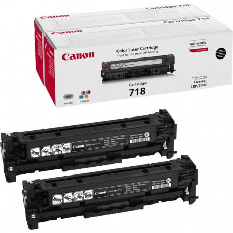 Canon CRG-718 Bk VP originaal must toonerikassett 2 tk