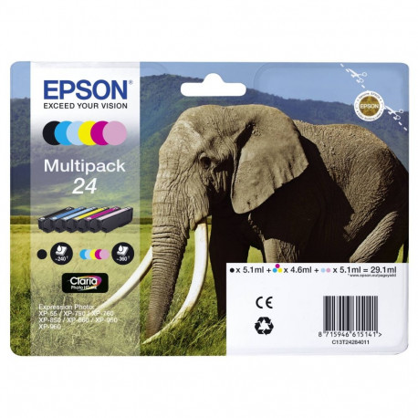 Epson 24 -mustekasettipakkaus, 6 väriä