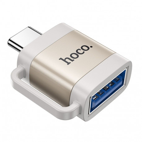 Adapter OTG USB C to USB A Hoco 3A UA31C gray
