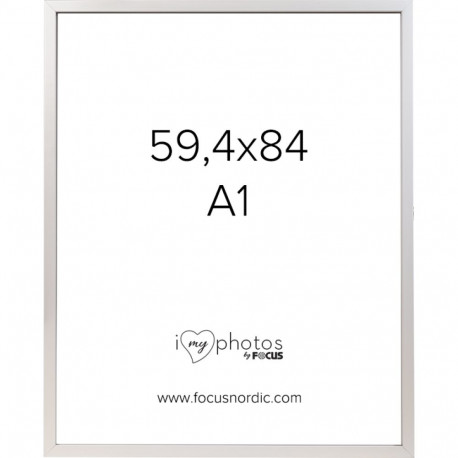 Focus raam Soul 59,4x84 Plexi, valge