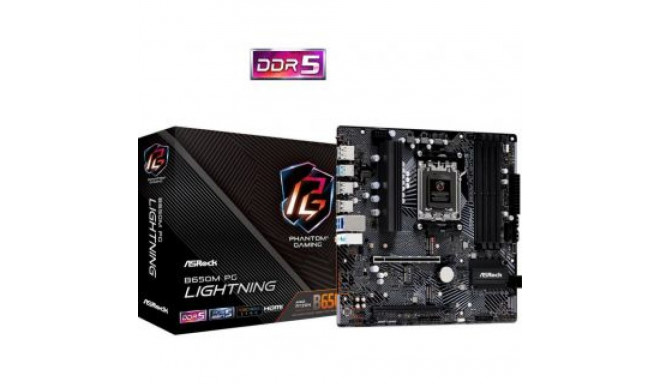 ASRock mainboard AMD B650 SAM5 Micro-ATX DDR5x4 1xPCI-Express 3.0 16x 1xPCI-Exp