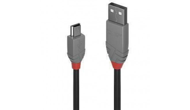 LINDY CABLE USB2 A TO MINI-B 1M/ANTHRA 36722