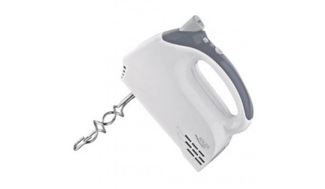 Adler Mixer AD 4201 g Hand Mixer, 300 W, Number of speeds 5, Turbo mode, White