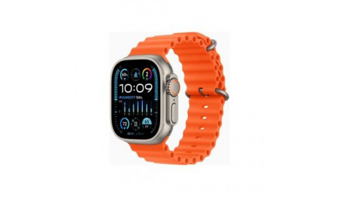 Apple Watch Ultra 2 GPS + Cellular, 49mm Titanium Case with Orange Ocean Band