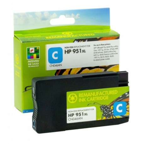 Static Control Ink Cartridge Cyan (New Chip), Compatible with HP 951XL (CN046AE)