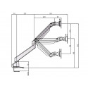 MULTIBRACKETS VESA Gas Lift Arm Single Black 15inch-32inch 3-7,5kg 75x75-100x100