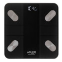 Adler Smart Bathroom Scale | AD 8186b | Maximum weight (capacity) 180 kg | Accuracy 100 g | Body Mas