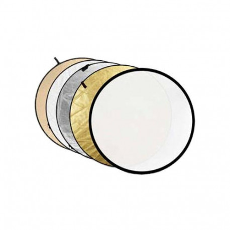 Caruba Reflectiescherm 5 in 1 Goud, Zilver, Zonnegeel, Wit, Transparant 107cm