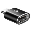 Baseus USB uz USB Type-C 2.4A adapteris (melns)