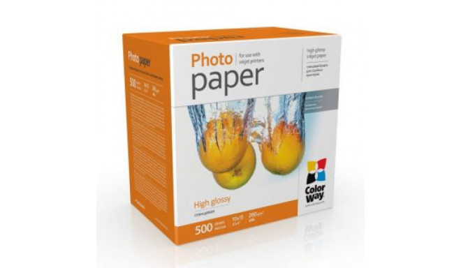 ColorWay Photo Paper PG2605004R Glossy, White, 10 x 15 cm, 260 g/m