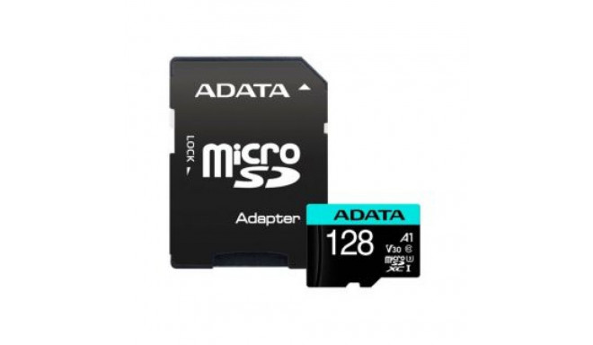 ADATA Premier Pro UHS-I U3 128 GB, micro SDXC, Flash memory class 10, with Adapter