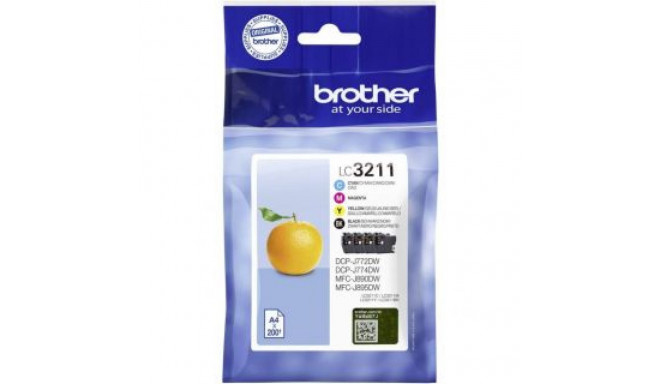 Brother Multipack LC3211VALDR Cartridge, Black, cyan, magenta, yellow