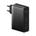 Seinalaadija GaN5 Pro 140 W USB + 2xUSB-C QC4+ PD3.1 USB-C 1 m kaabliga, must