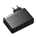 Seinalaadija GaN5 Pro 140 W USB + 2xUSB-C QC4+ PD3.1 USB-C 1 m kaabliga, must