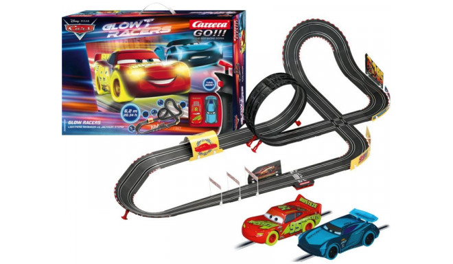 Carrera sõidurada GO!!! Disney Pixar Cars Glow Racers (avatud pakend)