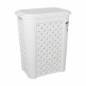 Laundry Basket Tontarelli Arianna With lid White 37,5 x 27,5 x 47 cm (6 Units)