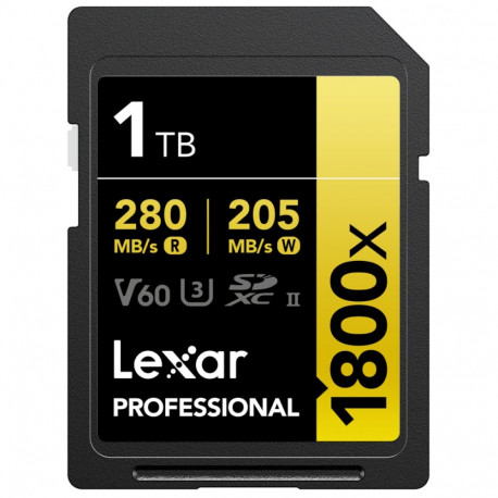 Lexar SDXC Pro 1800x U3 UHS-II R280/W205 (V60) 1TB
