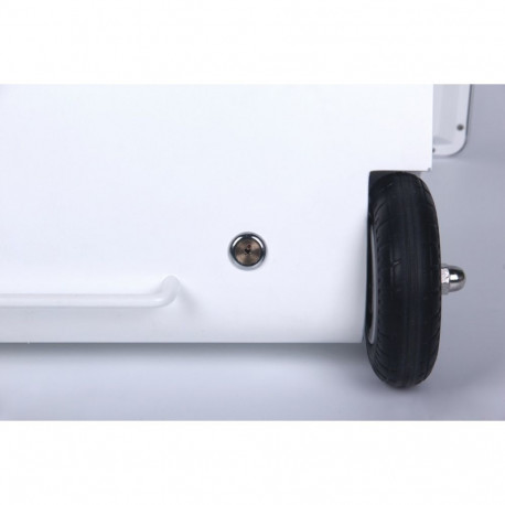 "ALLNET Standdisplay 43 Zoll Outdoor Kundenstopper mit Akku oh. Touch mit Laufrollen 1500Nits Androi