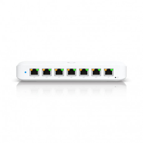 PoE Switch: 7 x GbE PoE+,1 x GbE PoE++, kuni 60W pordi kohta, kokku kuni 202W, toiteplokita