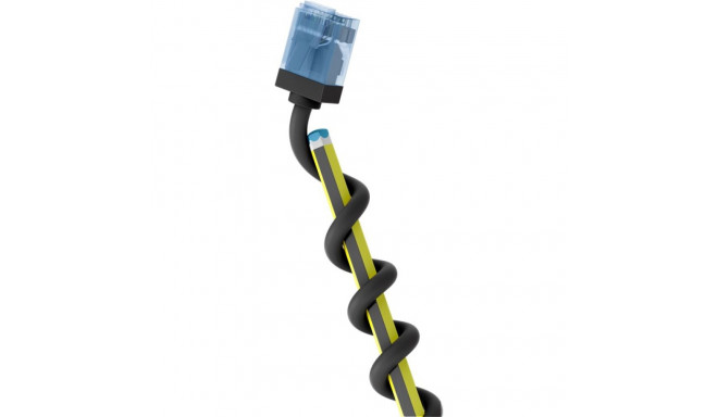 Võrgukaabel Cat6a U/UTP 0.15m, must, LSZH, CU, Slim, Ultra-Flex