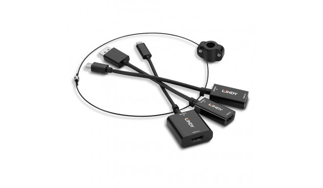Adapter HDMI (F) - USB Type C (F), mDP (F) & DisplayPort (F)
