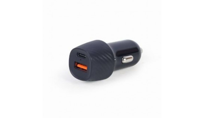 Gembird 2-port USB car fast charger TA-U2QC3-CAR-02 Black