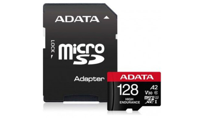 ADATA AUSDX128GUI3V30SHA2-RA1 Memory Card 128 GB, MicroSDXC, Flash memory class 10, Adapter, 80 MB/s