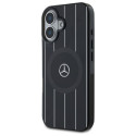 Mercedes MEHMP16S23HRSK iPhone 16 6.1" black/black hardcase MB Double Layer Crossed Lines MagSafe