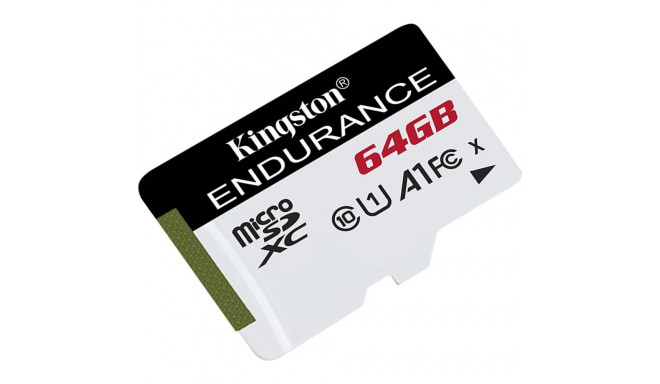 Kingston Endurance MicroSDXC 64 GB Class 10 UHS-I/U1 A1 kaart (SDCE/64GB)