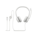Logitech H390 USB Computer Headset Wired Headphones, USB Type-A, Off-white