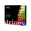 Twinkly|Strings Smart LED Lights 250 RGBW (Multicolor + White), 20m, Black wire|RGBW – 16M+ colors +