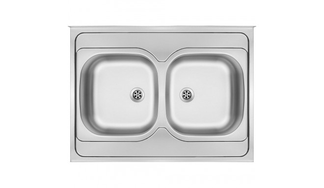 2-kausiline terasest valamu pealtpaigaldatav