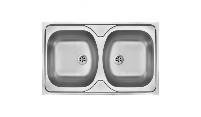 2-kausiline terasest valamu pealtpaigaldatav