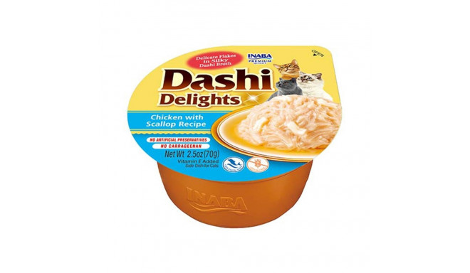 INABA Dashi Delights Chicken with scallop in broth - cat treats - 70g