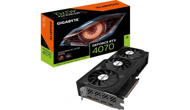 GIGABYTE GeForce RTX 4070 WINDFORCE OC V2 12G Graphics Card - 12GB GDDR6