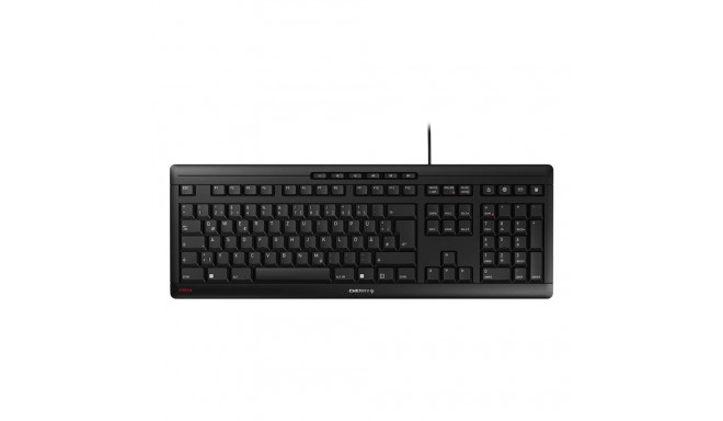 CHERRY STREAM klaviatuur Office USB QWERTZ Saksa Must