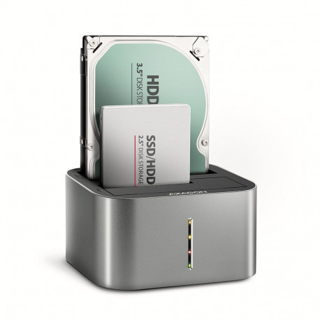 AXAGON HDD-dokkimisjaam ADSA-DC USB3.2 Gen1 - 2x SATA 6G CLONE DUAL ASMedia