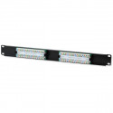 Patch panel 1U UTP 16xR J45 Cat.5e, black