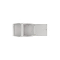 LANBERG Wall mount cabinet 19inch 9U 600x600 steel doors grey flat pack