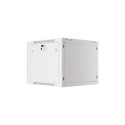 LANBERG Wall mount cabinet 19inch 9U 600x600 steel doors grey flat pack